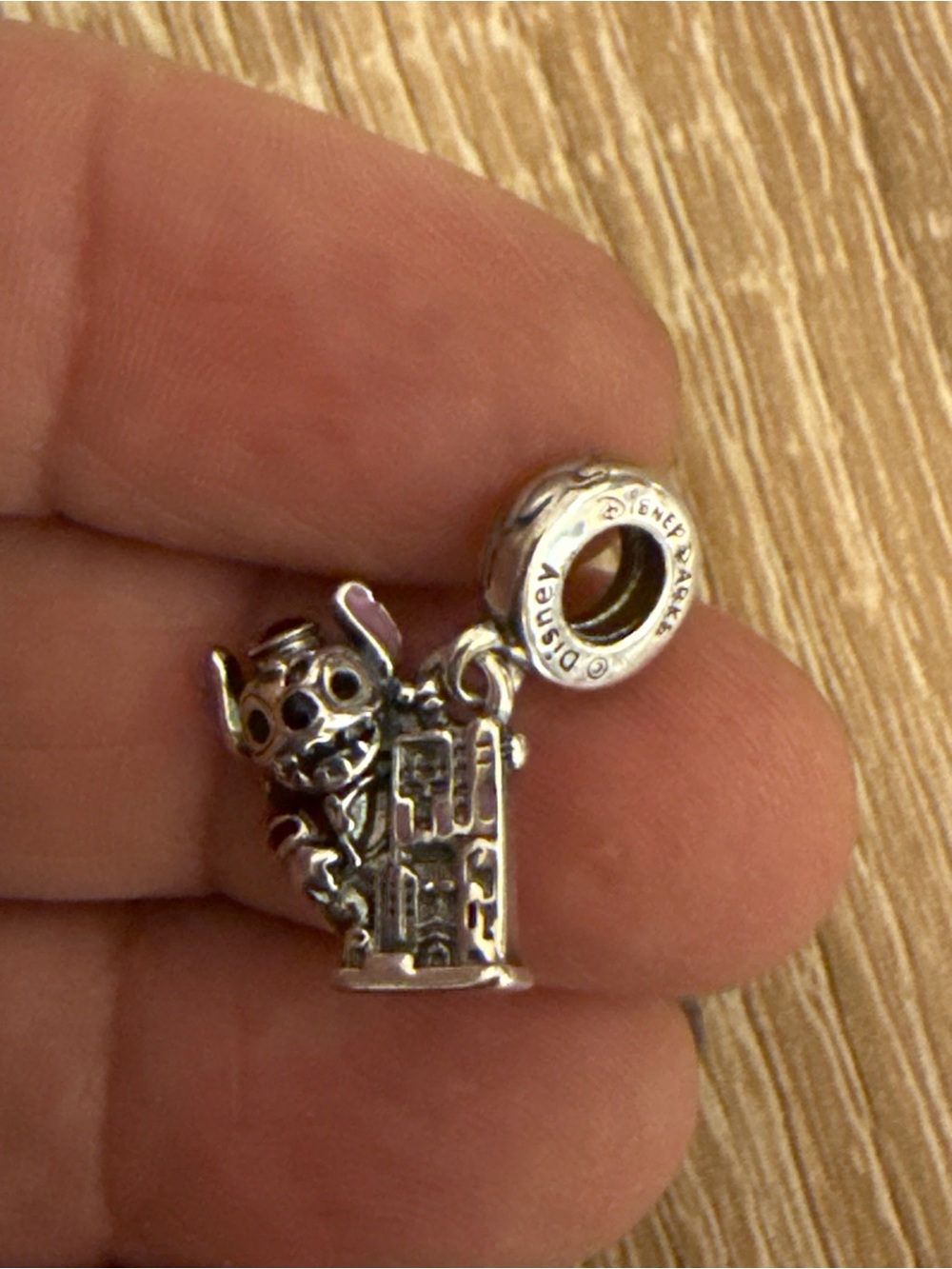 Disney Silver Stitch Dangle Charm - Silver